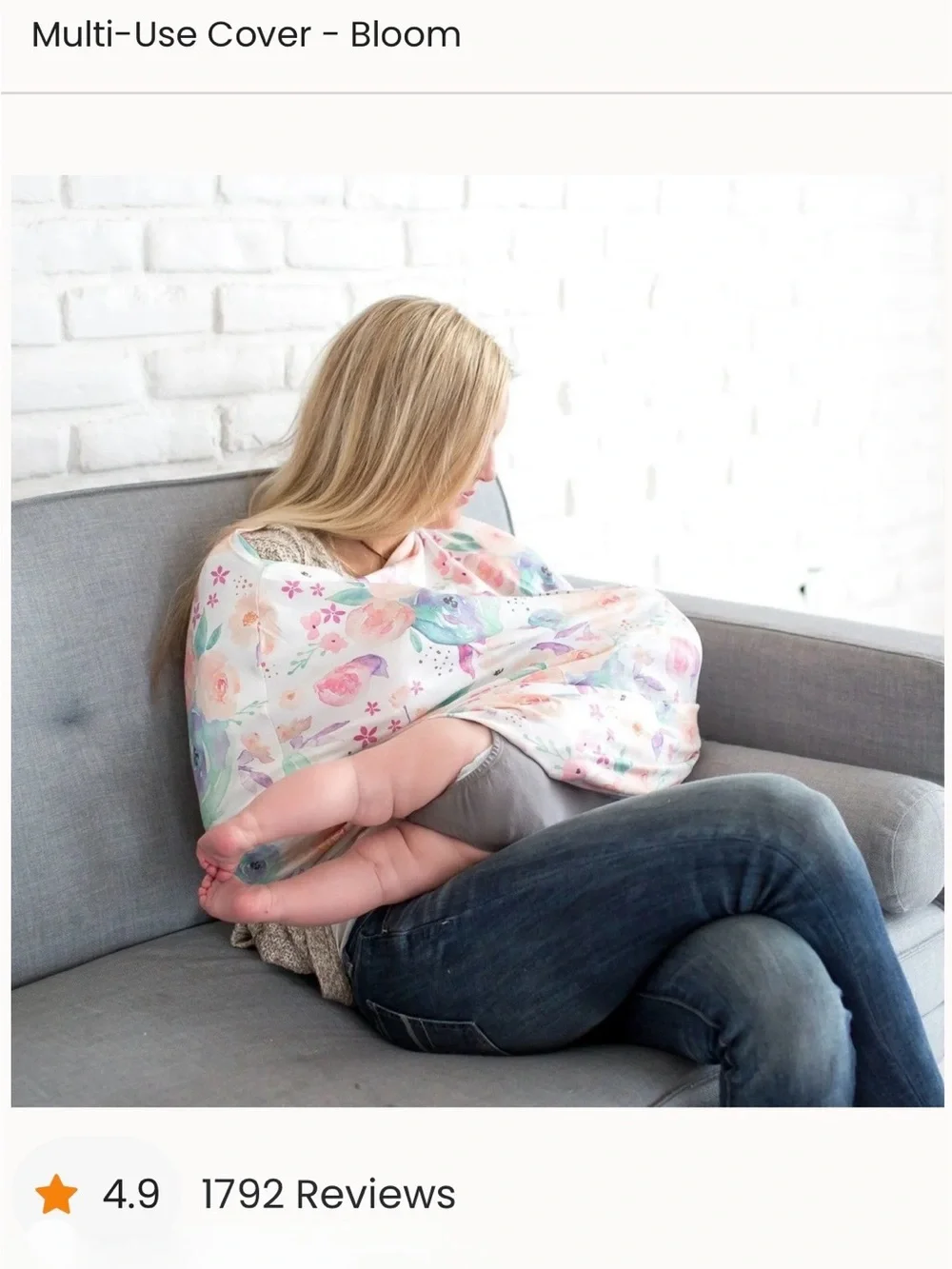 Copper Pearl - Multi-Use Baby Cover - Bloom Floral (White, Pastel)
